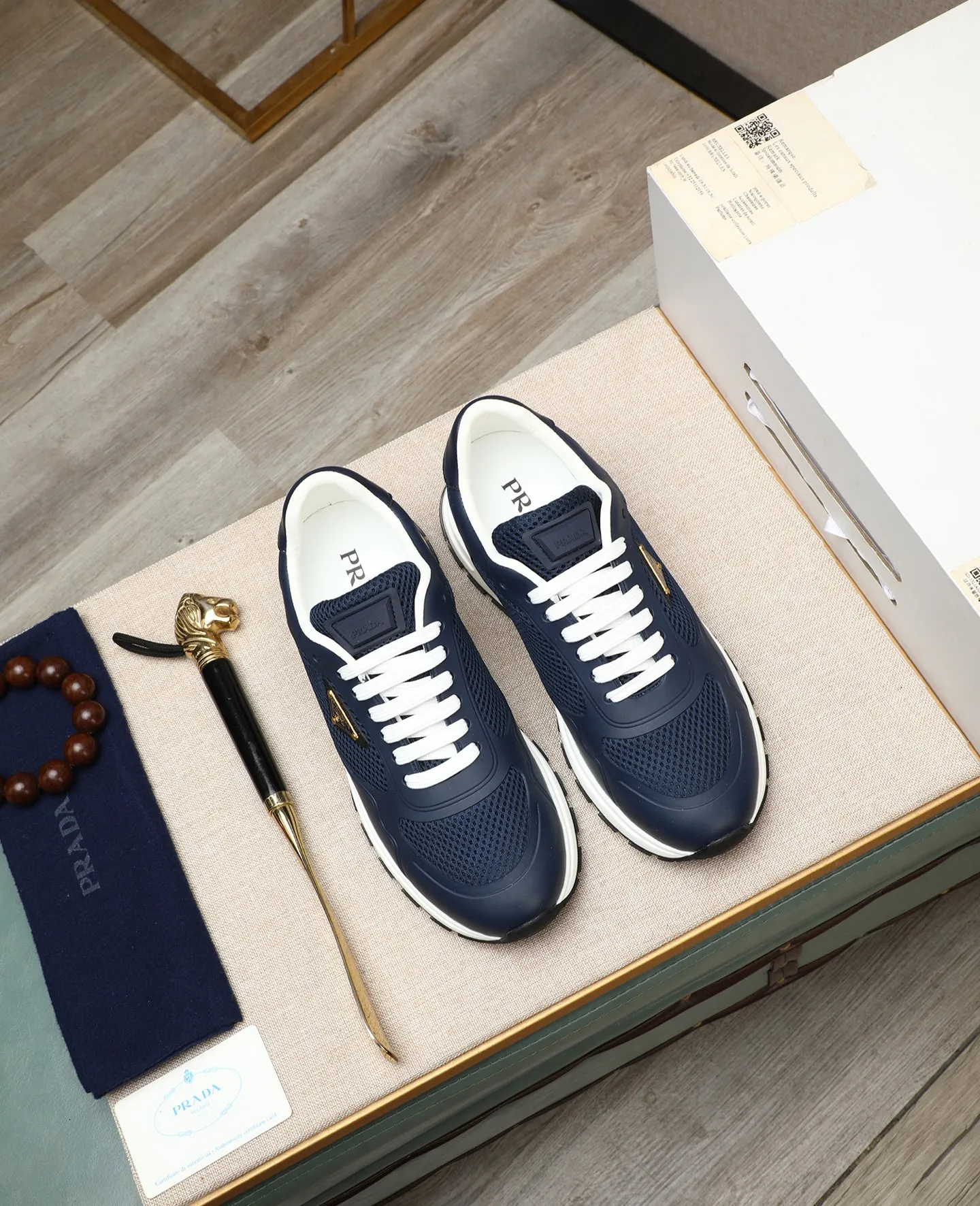Men's shoes 💰580 [PRADA] Prada - High-end quality original order - Upper: 🔝 silk calfskin, brand canvas cloth, brand metal fasteners - Lining: mesh, foot pads; top-grade cowhide - Outsole: ultra-light TPU foam; molded outsole - Ultra-high quality control·Fine workmanship: highlighted (high-end·luxury·grade) -Size: 38-44 (45 can be customized) Wang